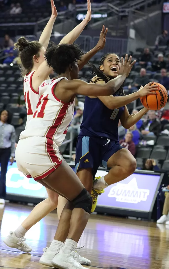 Kansas City Women's Basketball vs. Denver in the first round of the Summit League Championship. The Roos won on a buzzer beater, 66 - 65.