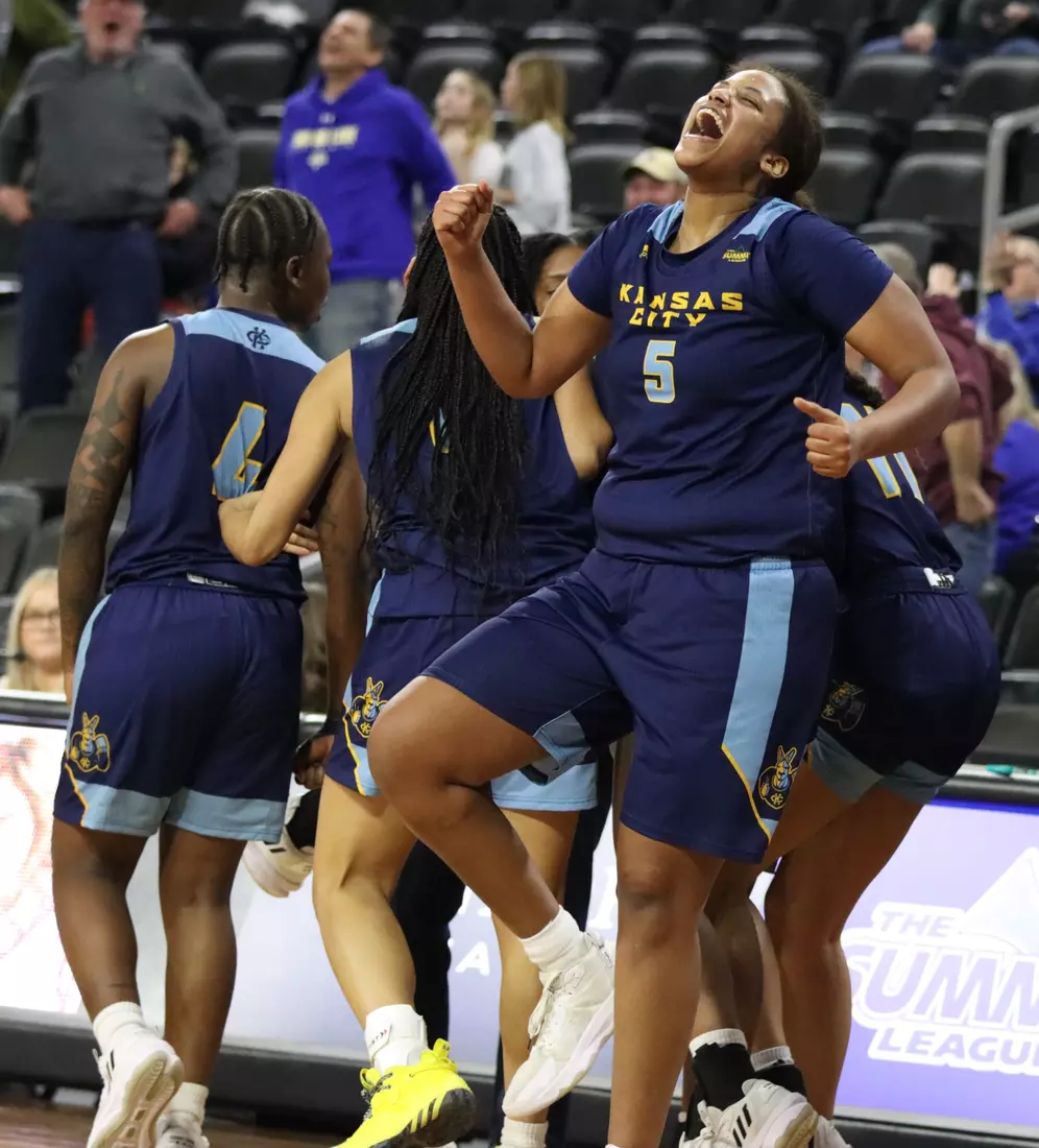 Kansas City Women's Basketball vs. Denver in the first round of the Summit League Championship. The Roos won on a buzzer beater, 66 - 65.