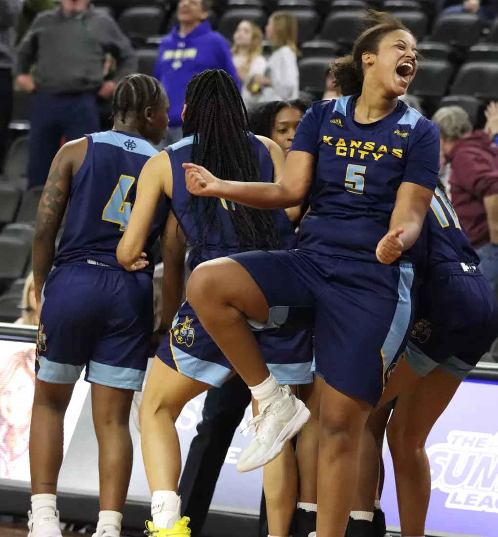 Kansas City Women's Basketball vs. Denver in the first round of the Summit League Championship. The Roos won on a buzzer beater, 66 - 65.