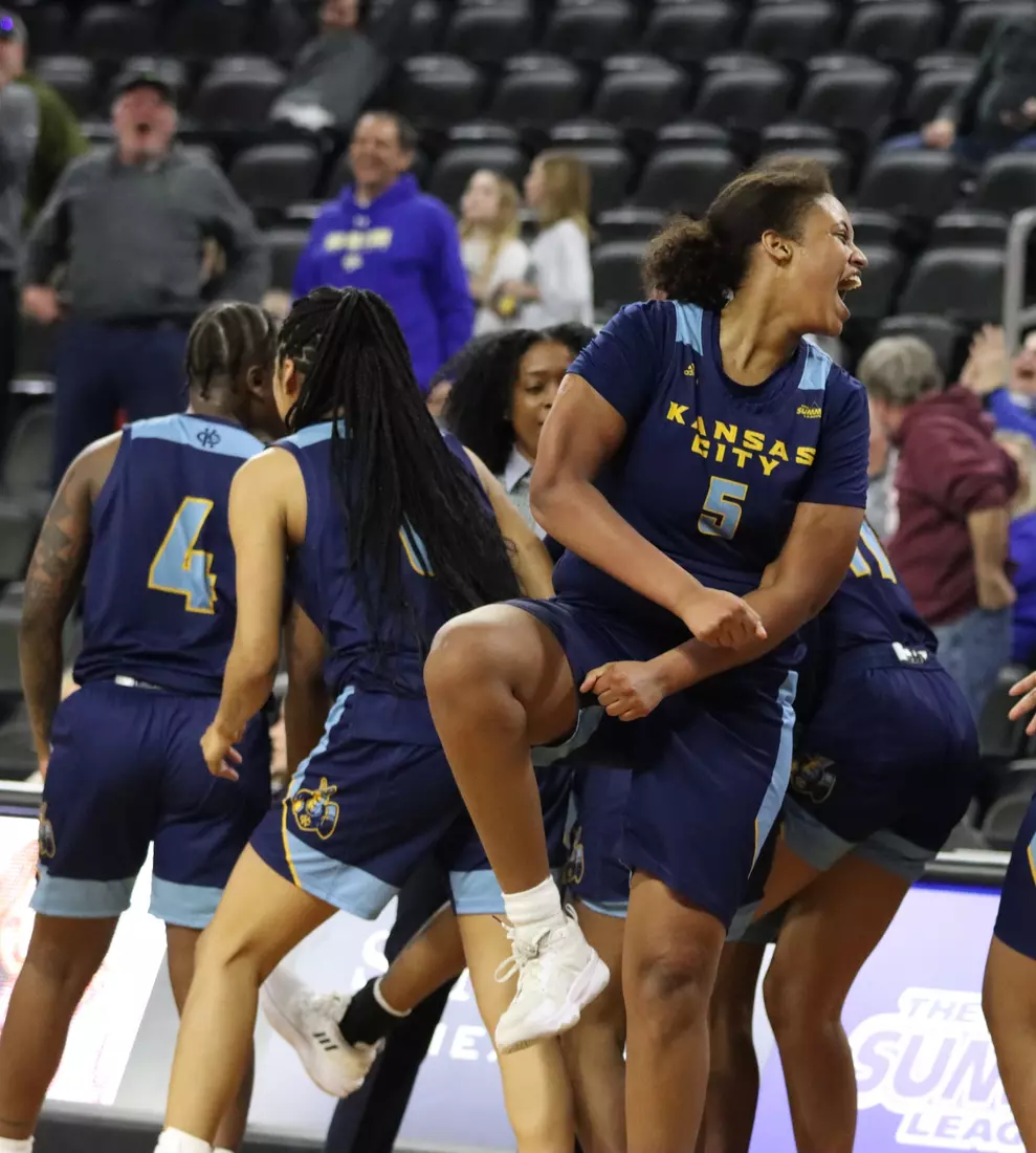 Kansas City Women's Basketball vs. Denver in the first round of the Summit League Championship. The Roos won on a buzzer beater, 66 - 65.