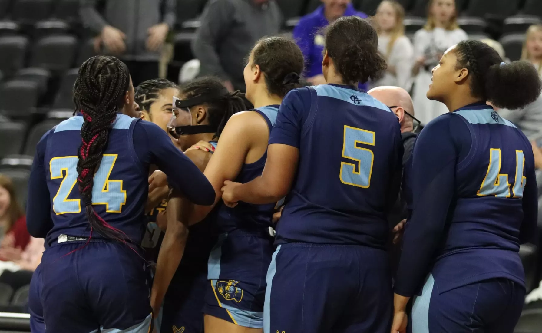 Kansas City Women's Basketball vs. Denver in the first round of the Summit League Championship. The Roos won on a buzzer beater, 66 - 65.