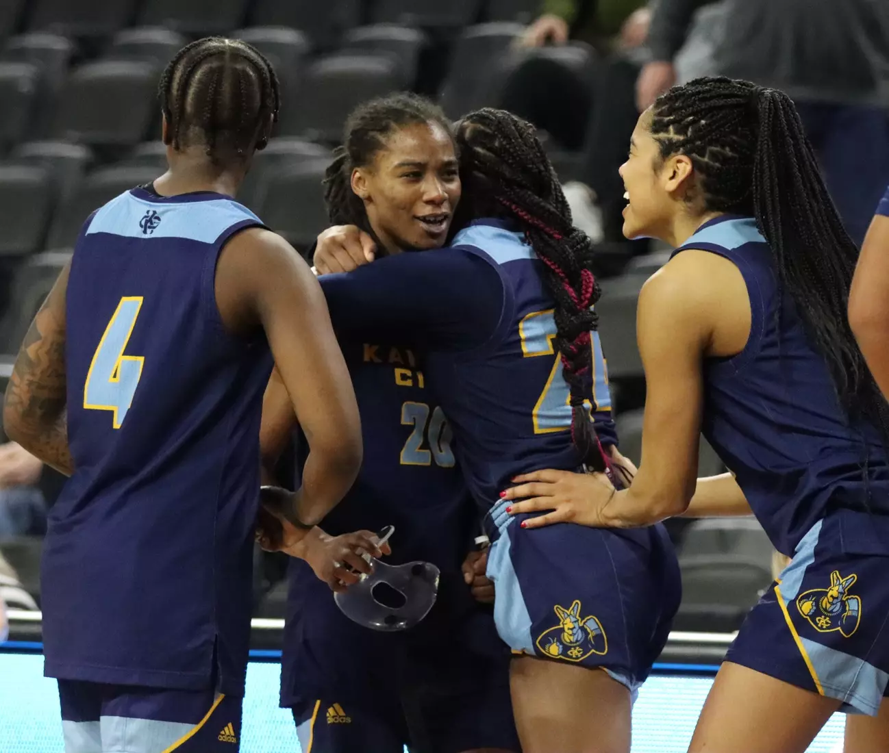 Kansas City Women's Basketball vs. Denver in the first round of the Summit League Championship. The Roos won on a buzzer beater, 66 - 65.