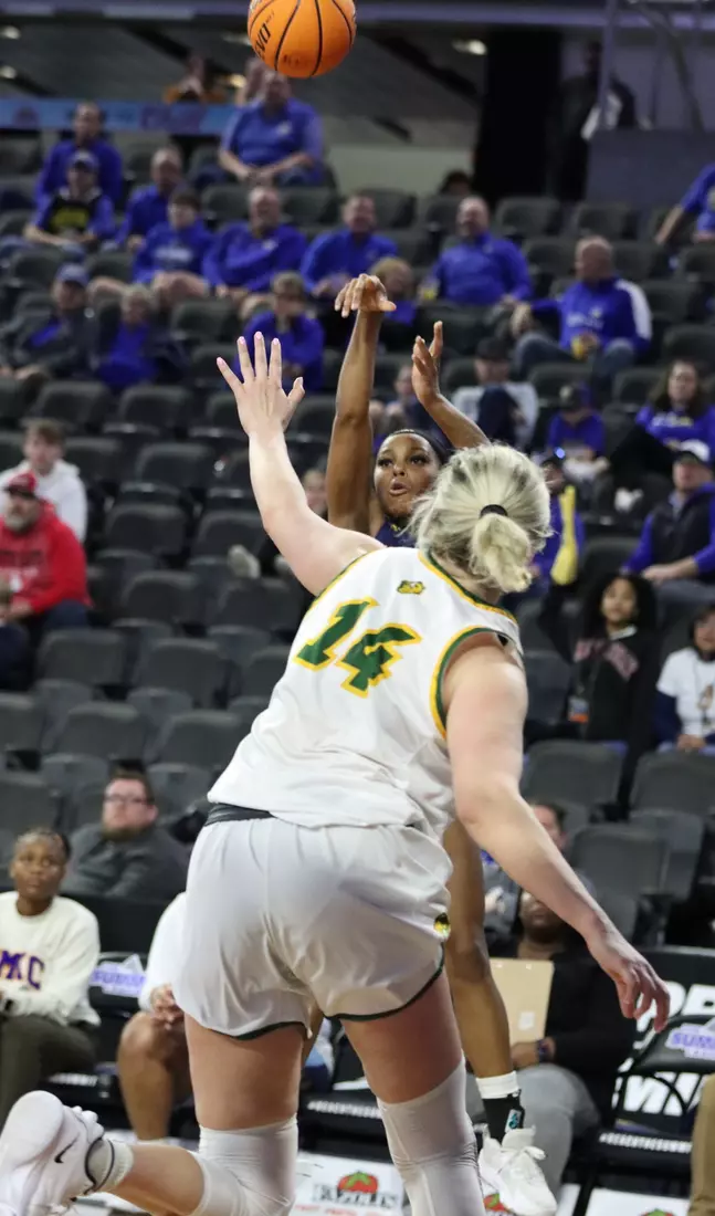 Kansas City Women's Basketball defeats North Dakota State in its second game of the Summit League Conference Tournament.
