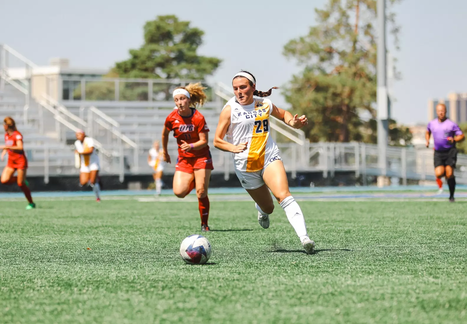 Kansas City Women's Soccer scored early and held on for a 1-1 draw with UIC on Sep. 3, 2023.
