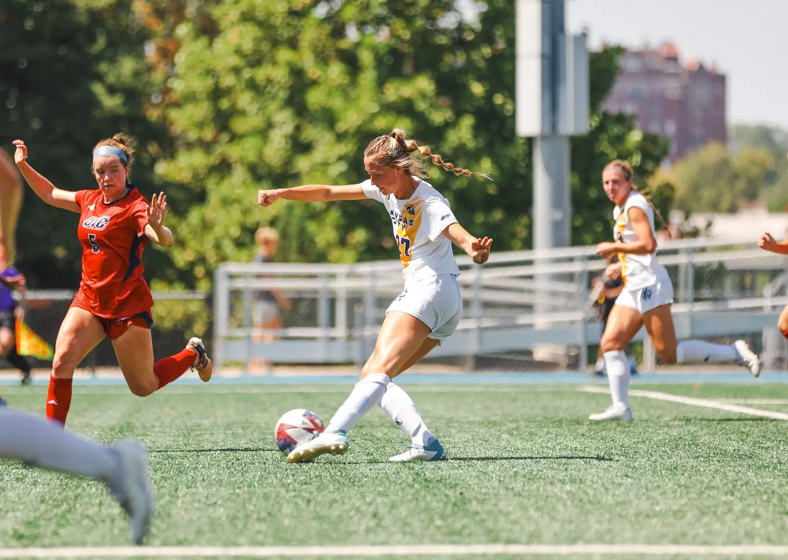 Kansas City Women's Soccer scored early and held on for a 1-1 draw with UIC on Sep. 3, 2023.