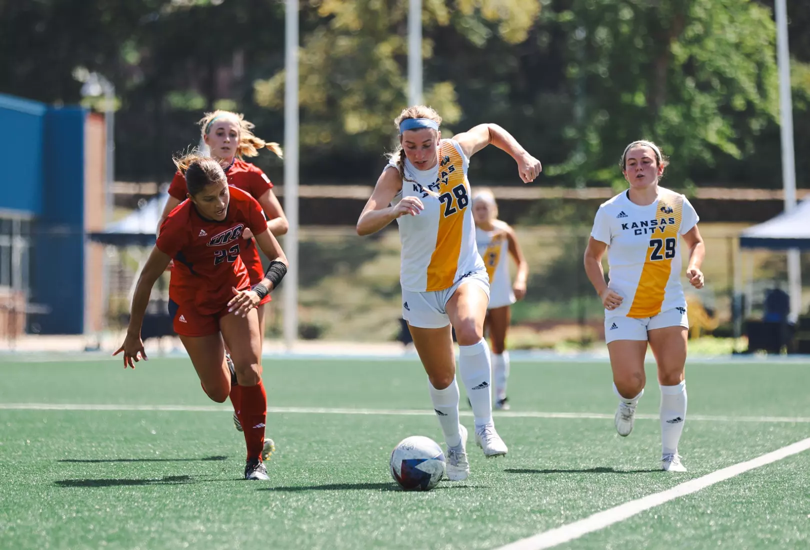 Kansas City Women's Soccer scored early and held on for a 1-1 draw with UIC on Sep. 3, 2023.