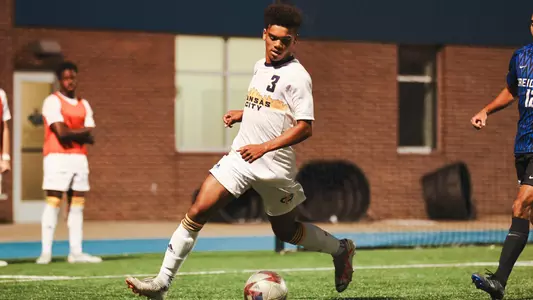 Using late-game heroics, Kansas City Men's Soccer defeated Creighton, 2-1, on Sep. 12, 2023.