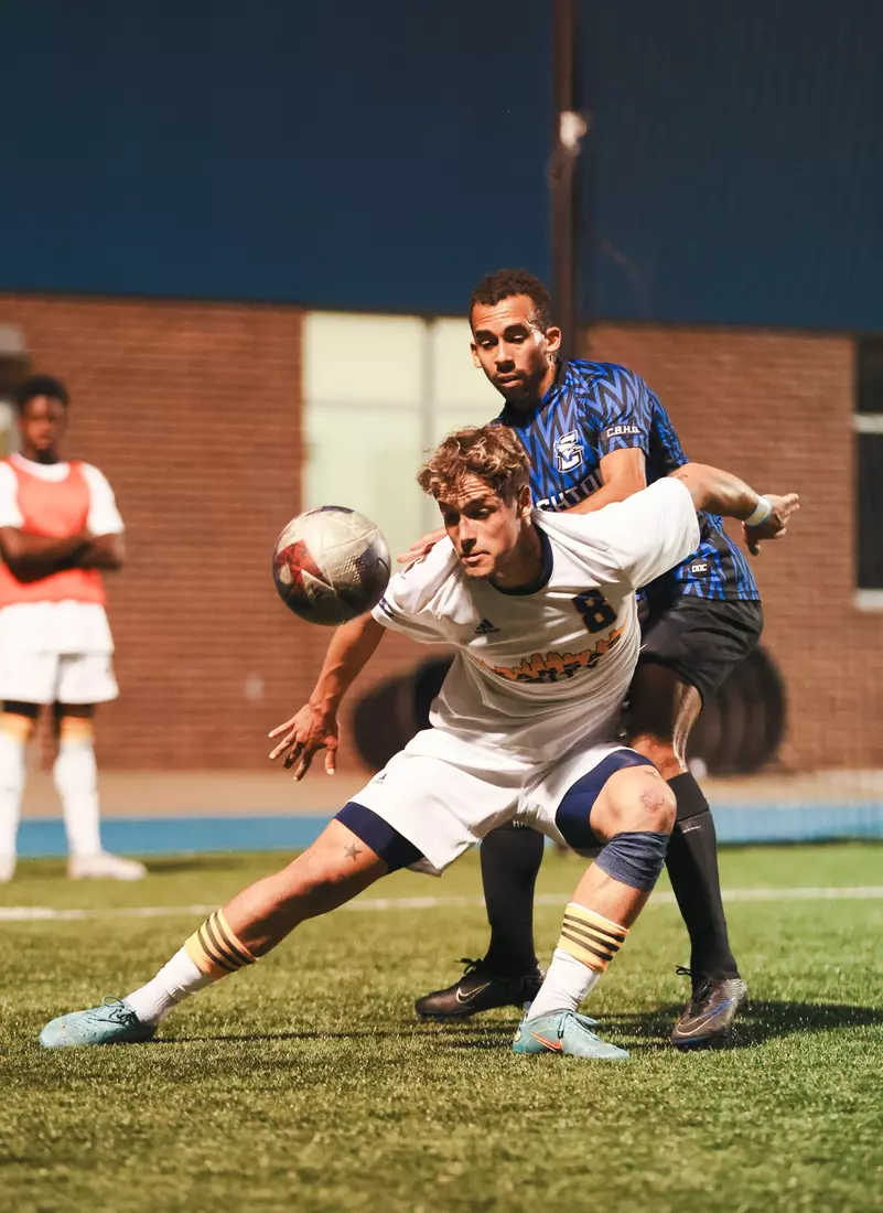 Using late-game heroics, Kansas City Men's Soccer defeated Creighton, 2-1, on Sep. 12, 2023.