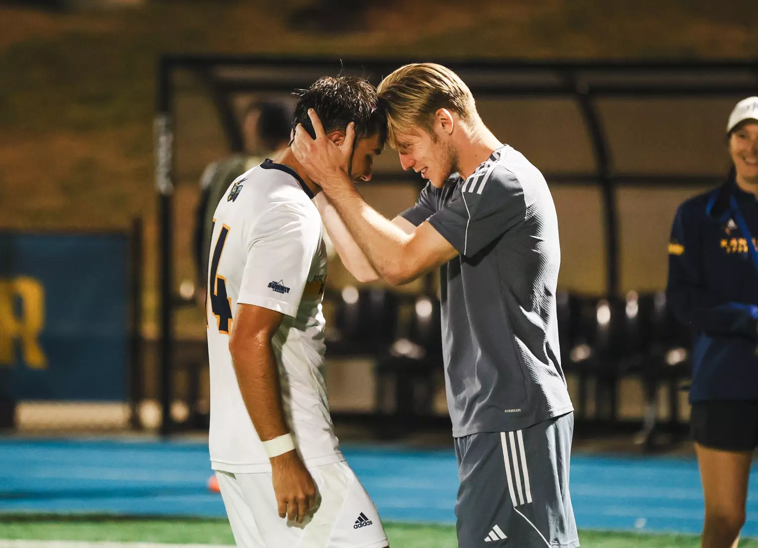Using late-game heroics, Kansas City Men's Soccer defeated Creighton, 2-1, on Sep. 12, 2023.