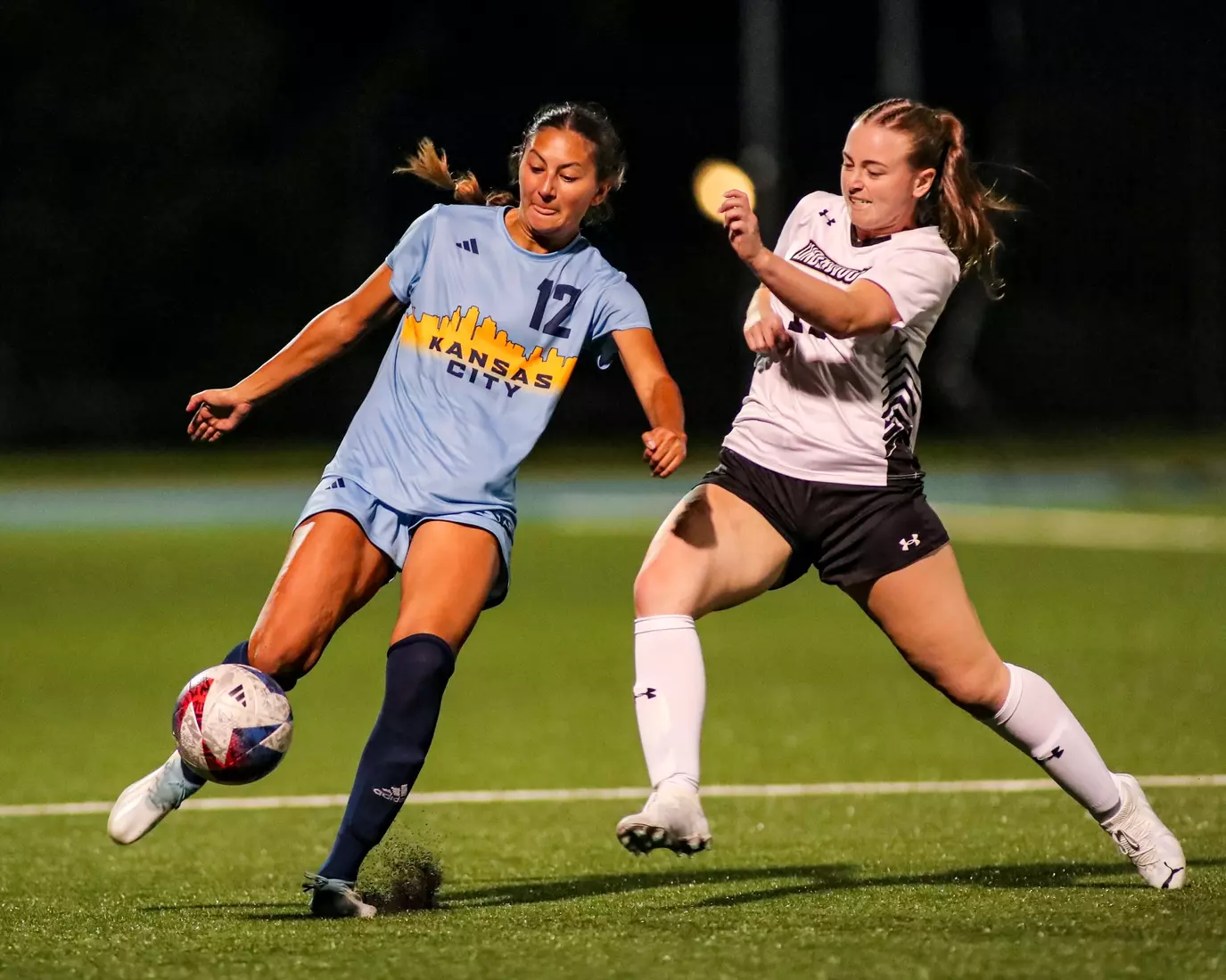 Kansas City Women's Soccer got a late winner and opened the 2023 season with a 2-1 victory over Lindenwood on Aug. 17, 2023.