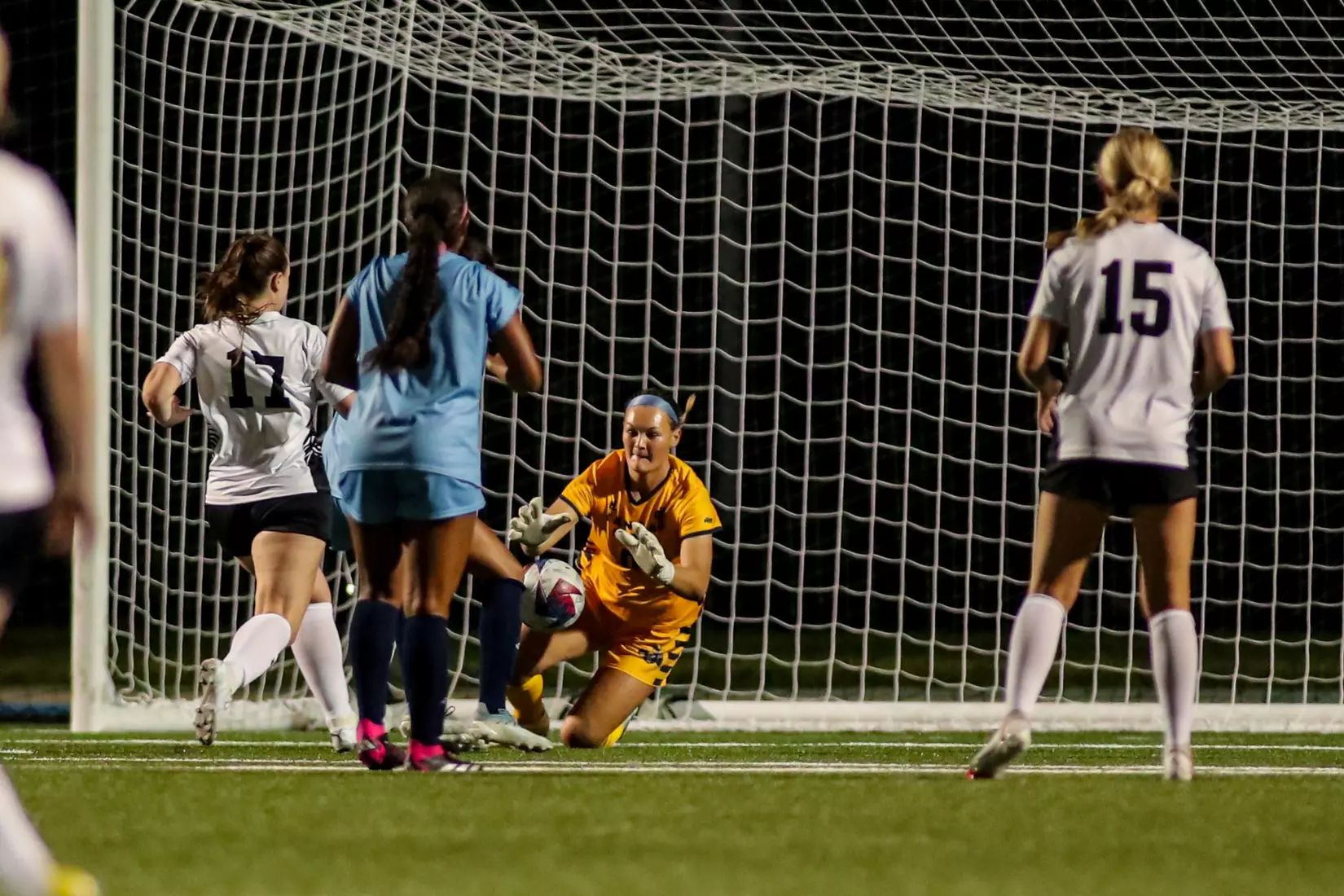 Kansas City Women's Soccer got a late winner and opened the 2023 season with a 2-1 victory over Lindenwood on Aug. 17, 2023.