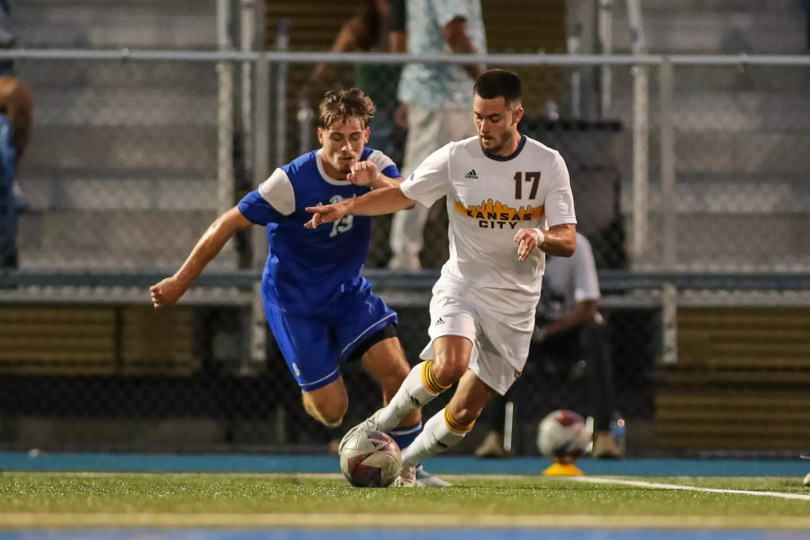 Kansas City Men's Soccer got an offensive explosion and earned its first win of the season over Drake, 4-3, on Sep. 4, 2023.