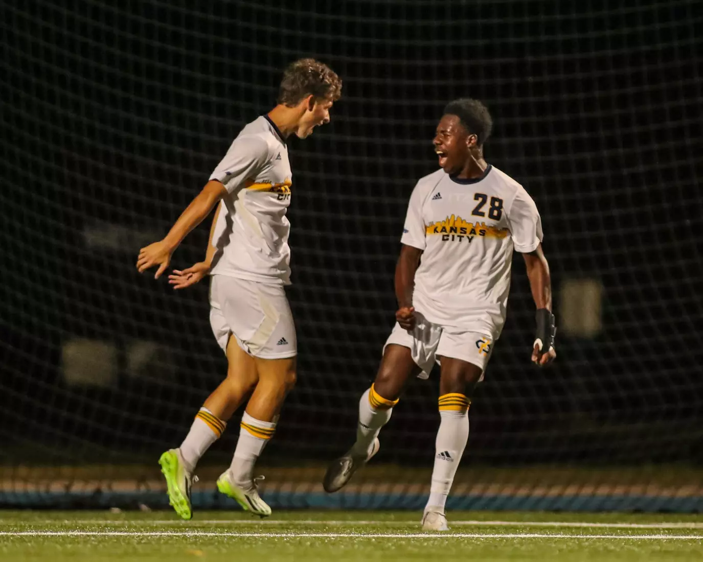 Kansas City Men's Soccer got an offensive explosion and earned its first win of the season over Drake, 4-3, on Sep. 4, 2023.