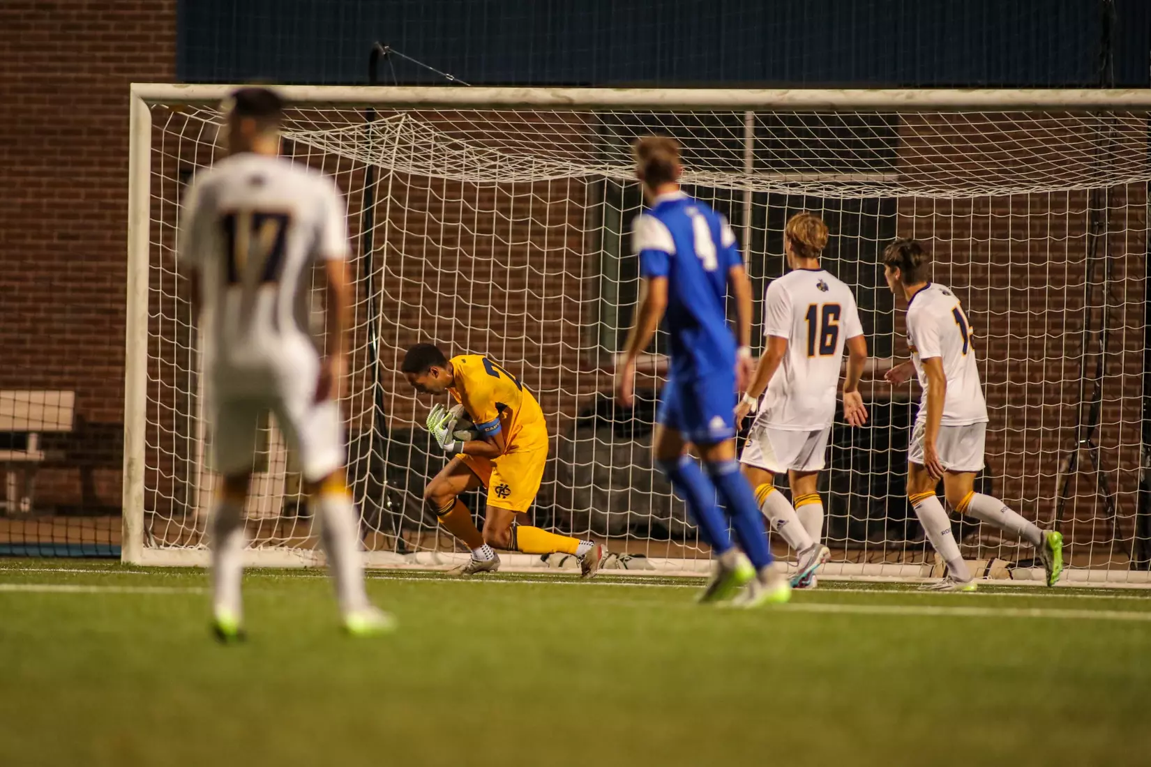 Kansas City Men's Soccer got an offensive explosion and earned its first win of the season over Drake, 4-3, on Sep. 4, 2023.