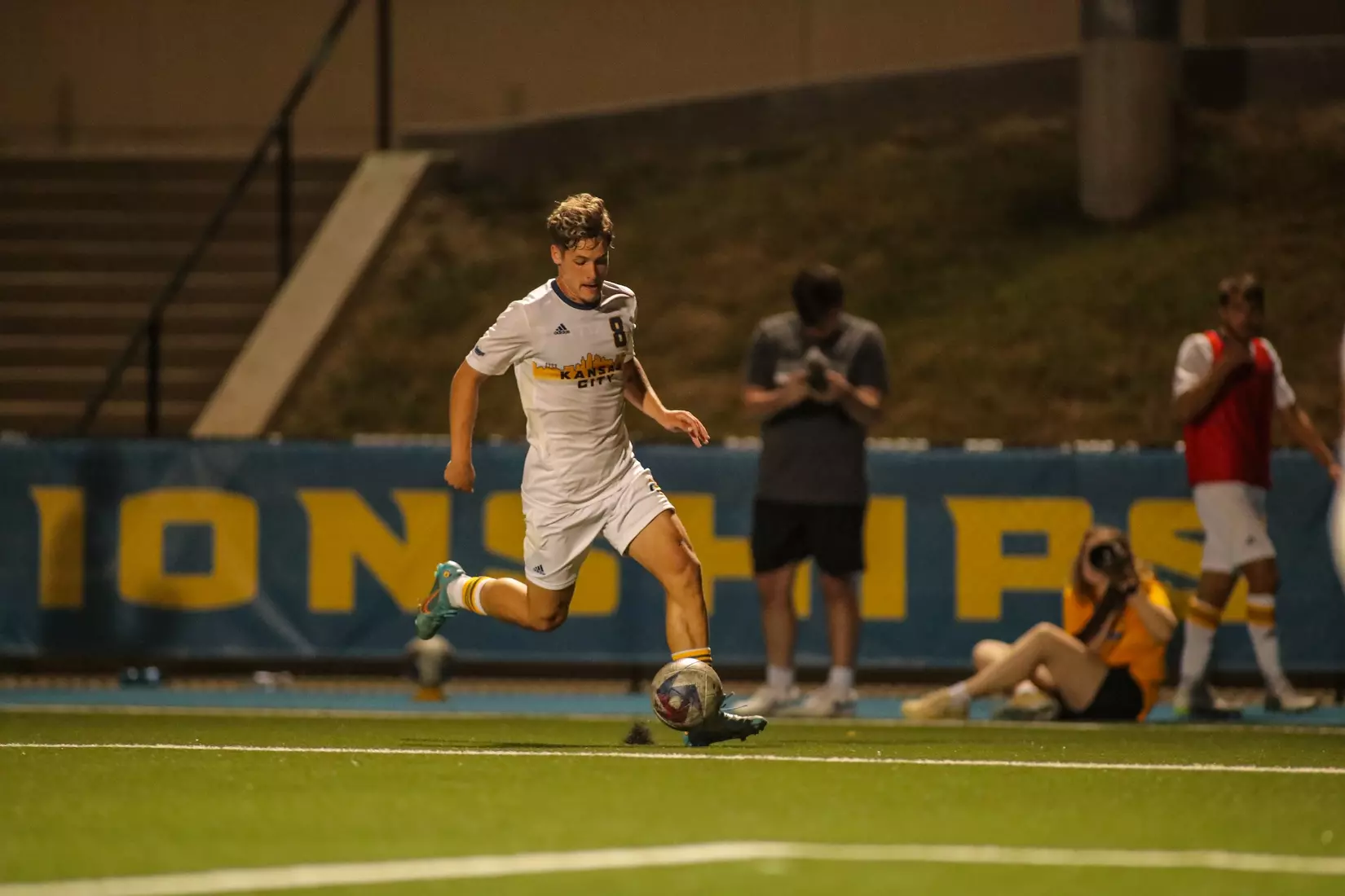 Kansas City Men's Soccer got an offensive explosion and earned its first win of the season over Drake, 4-3, on Sep. 4, 2023.