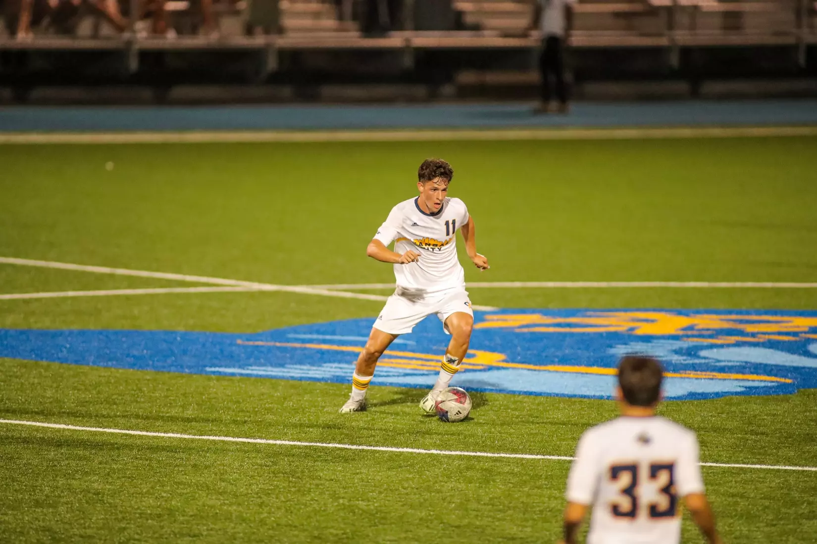 Kansas City Men's Soccer got an offensive explosion and earned its first win of the season over Drake, 4-3, on Sep. 4, 2023.
