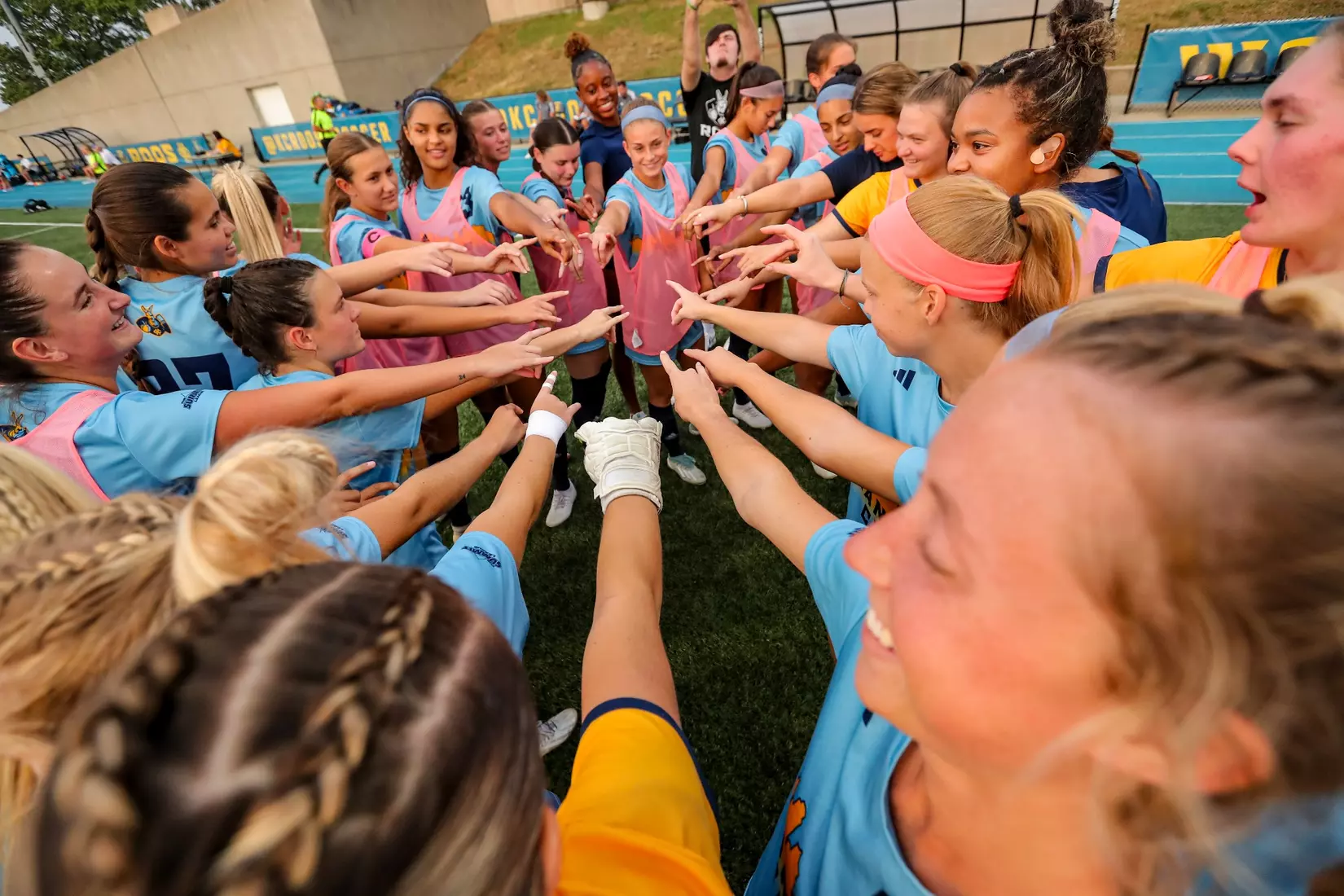 Kansas City Women's Soccer battled with (RV) Kansas on Sep. 7, 2023, forcing a 1-1 draw.