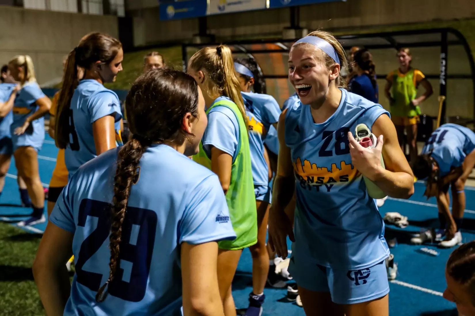 Kansas City Women's Soccer got a late winner and opened the 2023 season with a 2-1 victory over Lindenwood on Aug. 17, 2023.