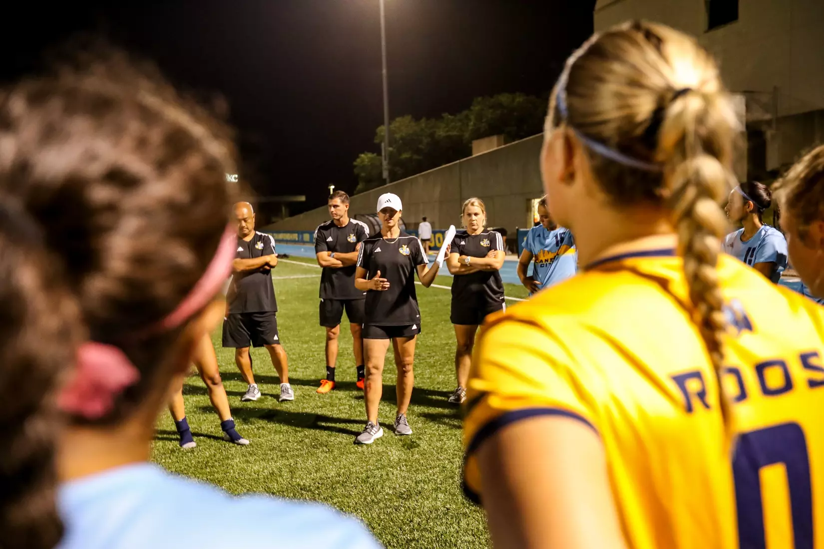 Kansas City Women's Soccer got a late winner and opened the 2023 season with a 2-1 victory over Lindenwood on Aug. 17, 2023.