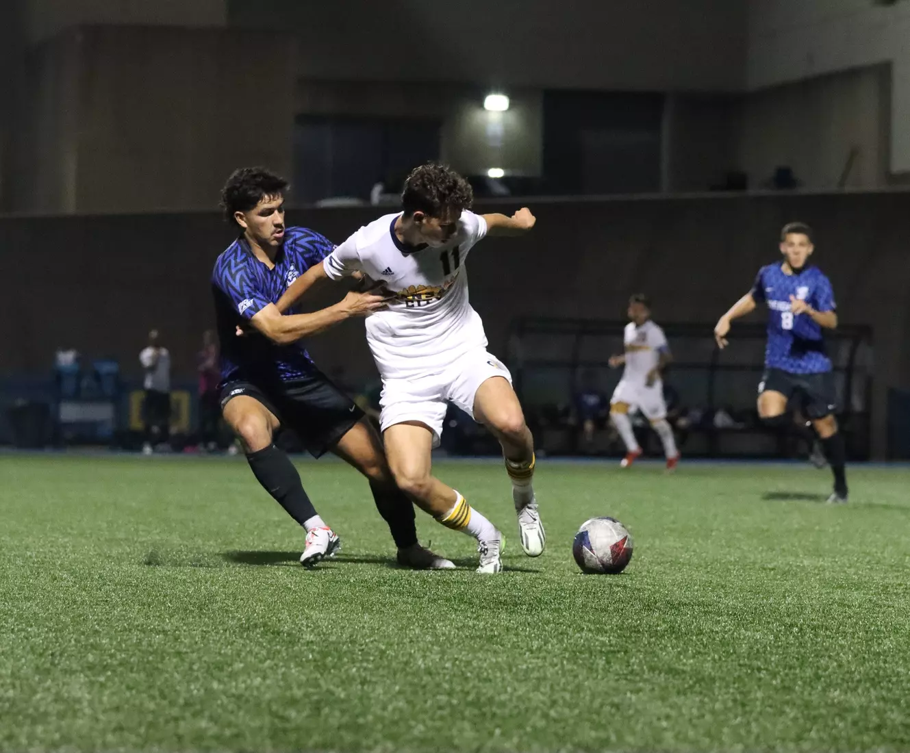 Using late-game heroics, Kansas City Men's Soccer defeated Creighton, 2-1, on Sep. 12, 2023.
