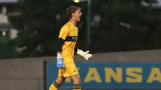 Using late-game heroics, Kansas City Men's Soccer defeated Creighton, 2-1, on Sep. 12, 2023.