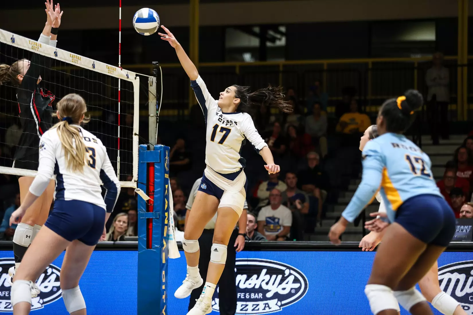 Kansas City Volleyball pulled out a 3-1 win over Austin Peay in Friday's night cap of the KC Roos Klassic on Sep. 15, 2023.