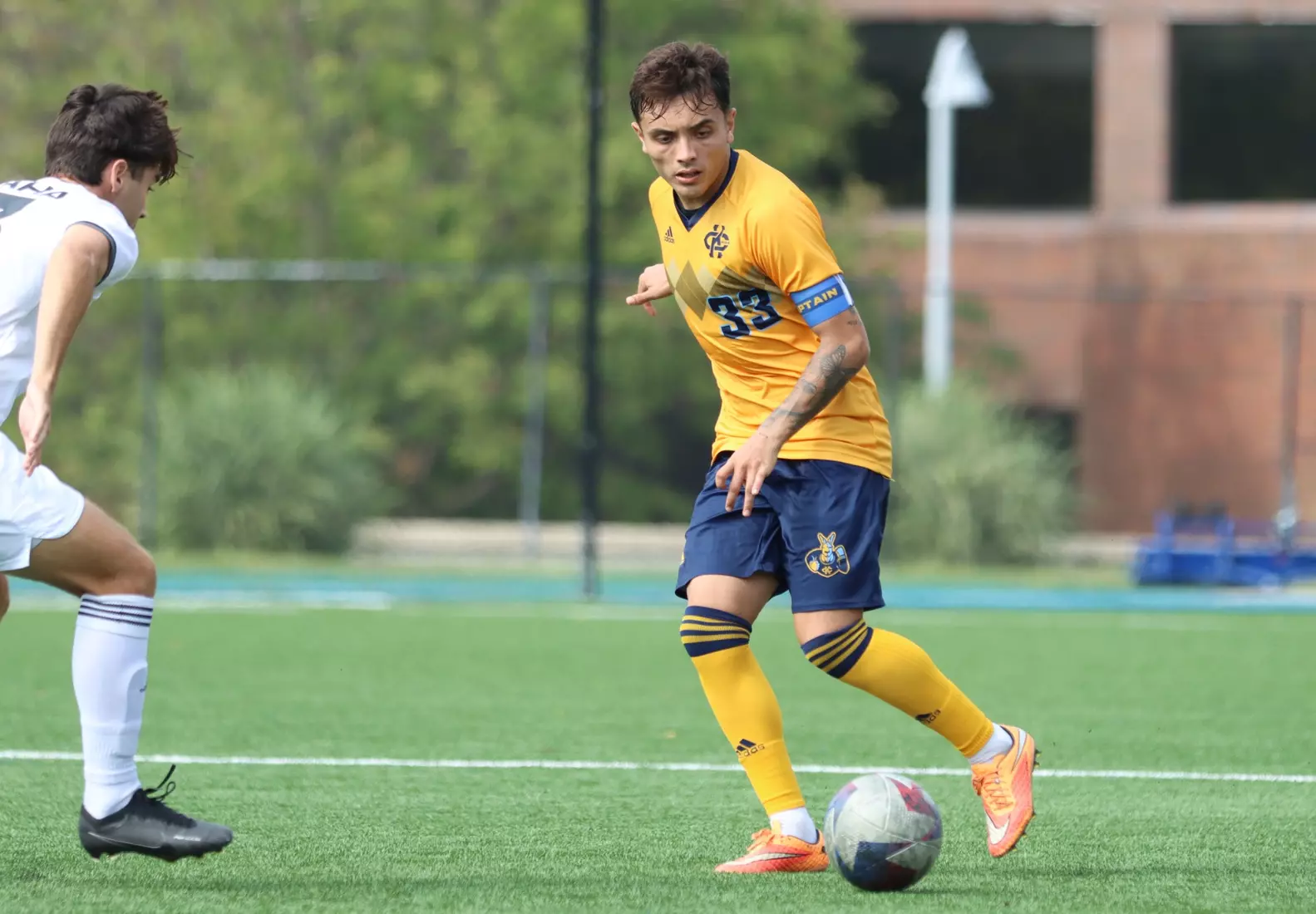 Following an extended weather delay, Kansas City Men's Soccer got an 89th minute equalizing penalty kick to draw with Omaha, 1-1, in the Roos' Summit League opener on Sep. 23, 2023.