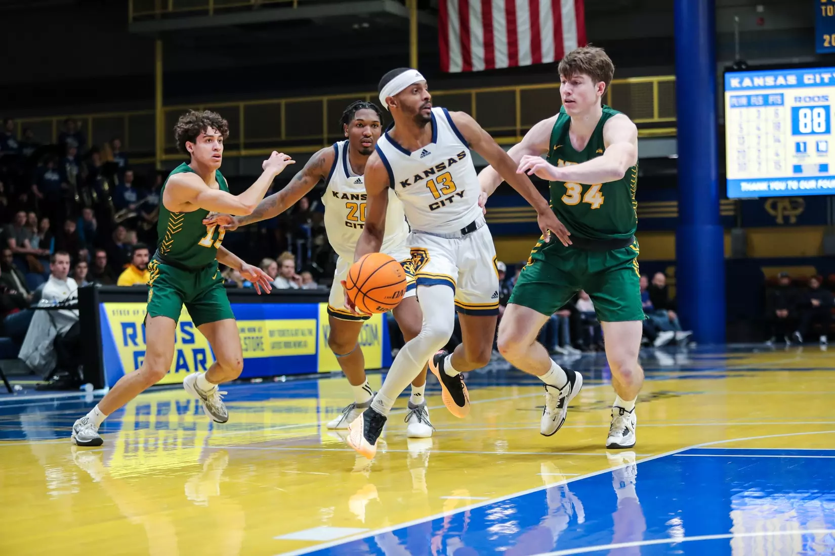 Kansas City Men's Basketball fell to North Dakota State in a double overtime heartbreaker on Jan. 11, 2024.