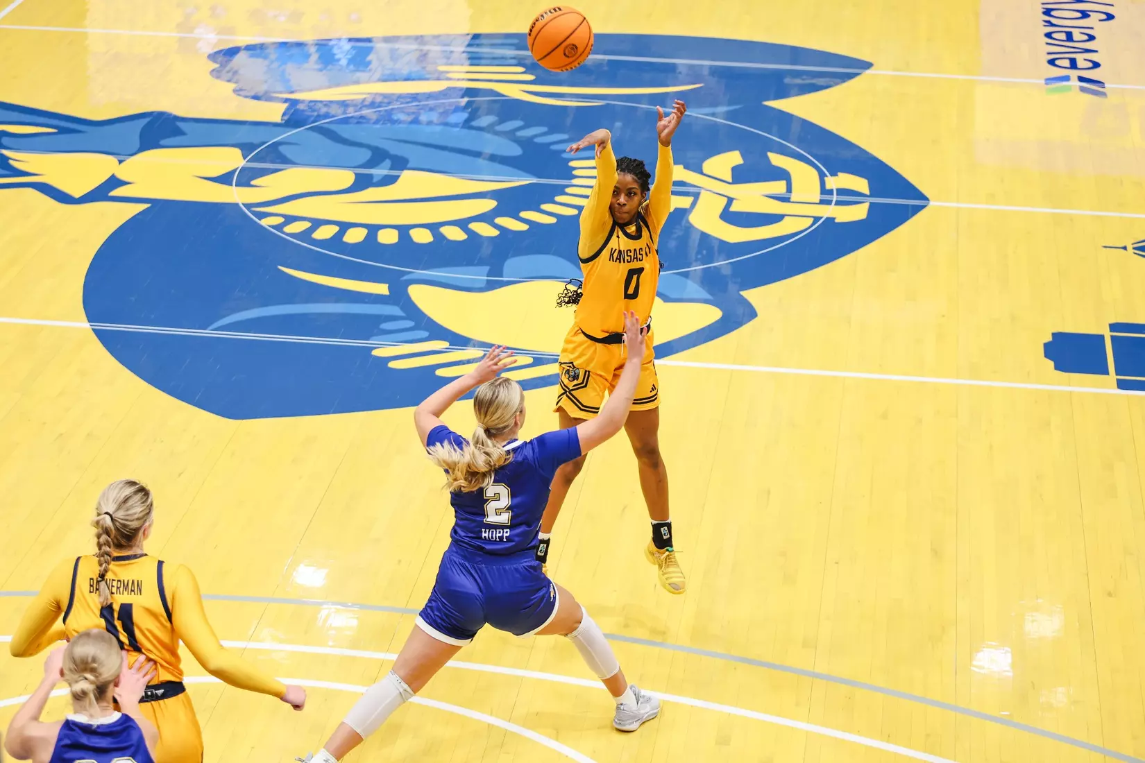A strong start was not enough for Kansas City Women's Basketball against league-leading South Dakota State on Jan. 25, 2024.