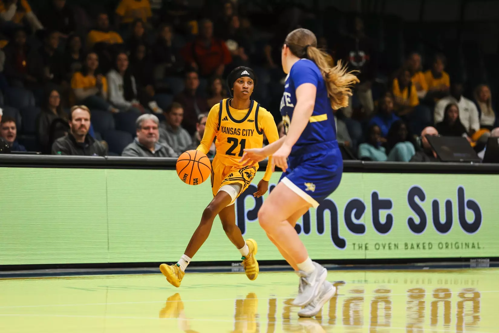 A strong start was not enough for Kansas City Women's Basketball against league-leading South Dakota State on Jan. 25, 2024.