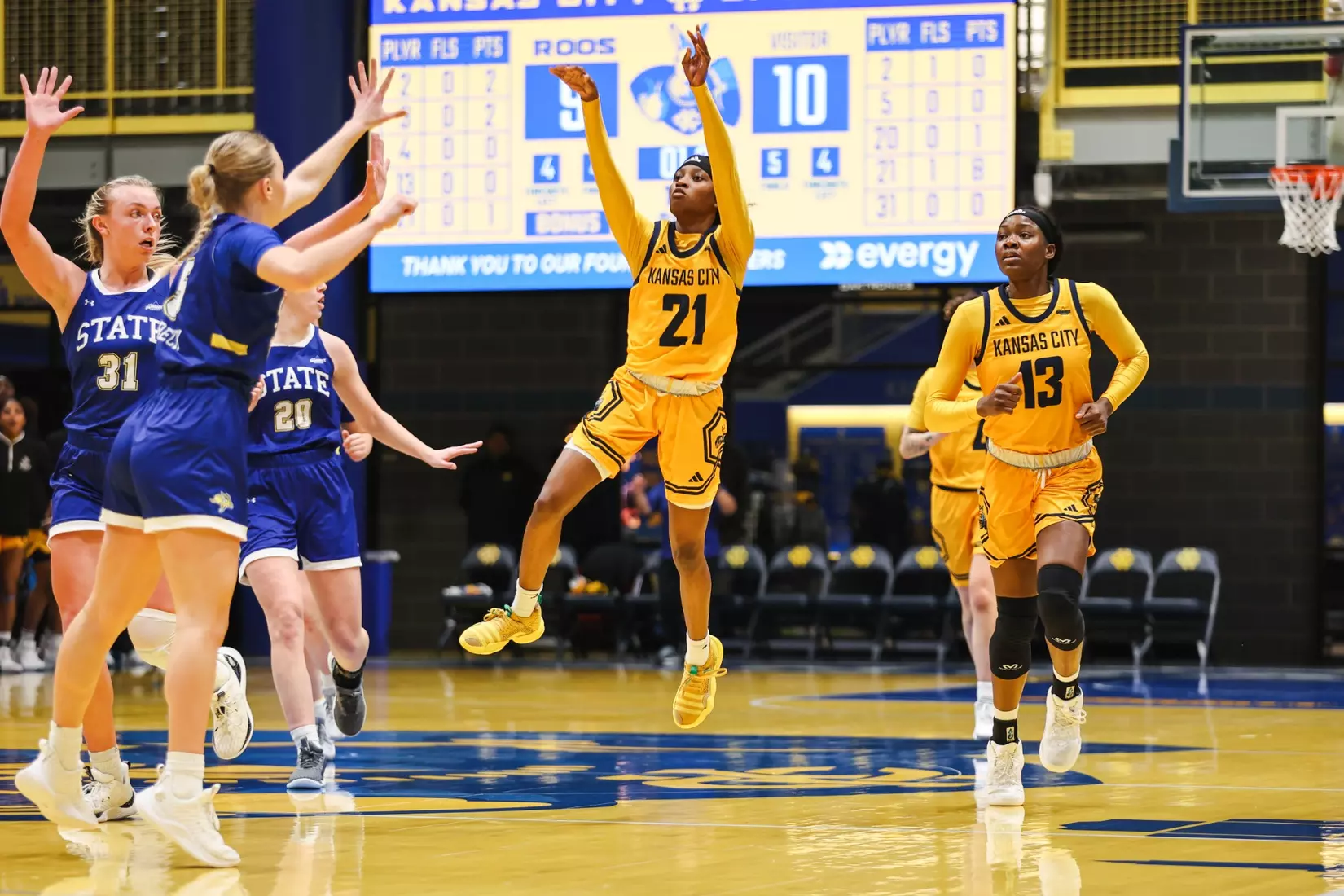 A strong start was not enough for Kansas City Women's Basketball against league-leading South Dakota State on Jan. 25, 2024.