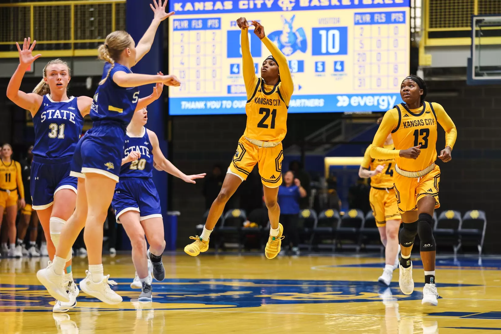 A strong start was not enough for Kansas City Women's Basketball against league-leading South Dakota State on Jan. 25, 2024.