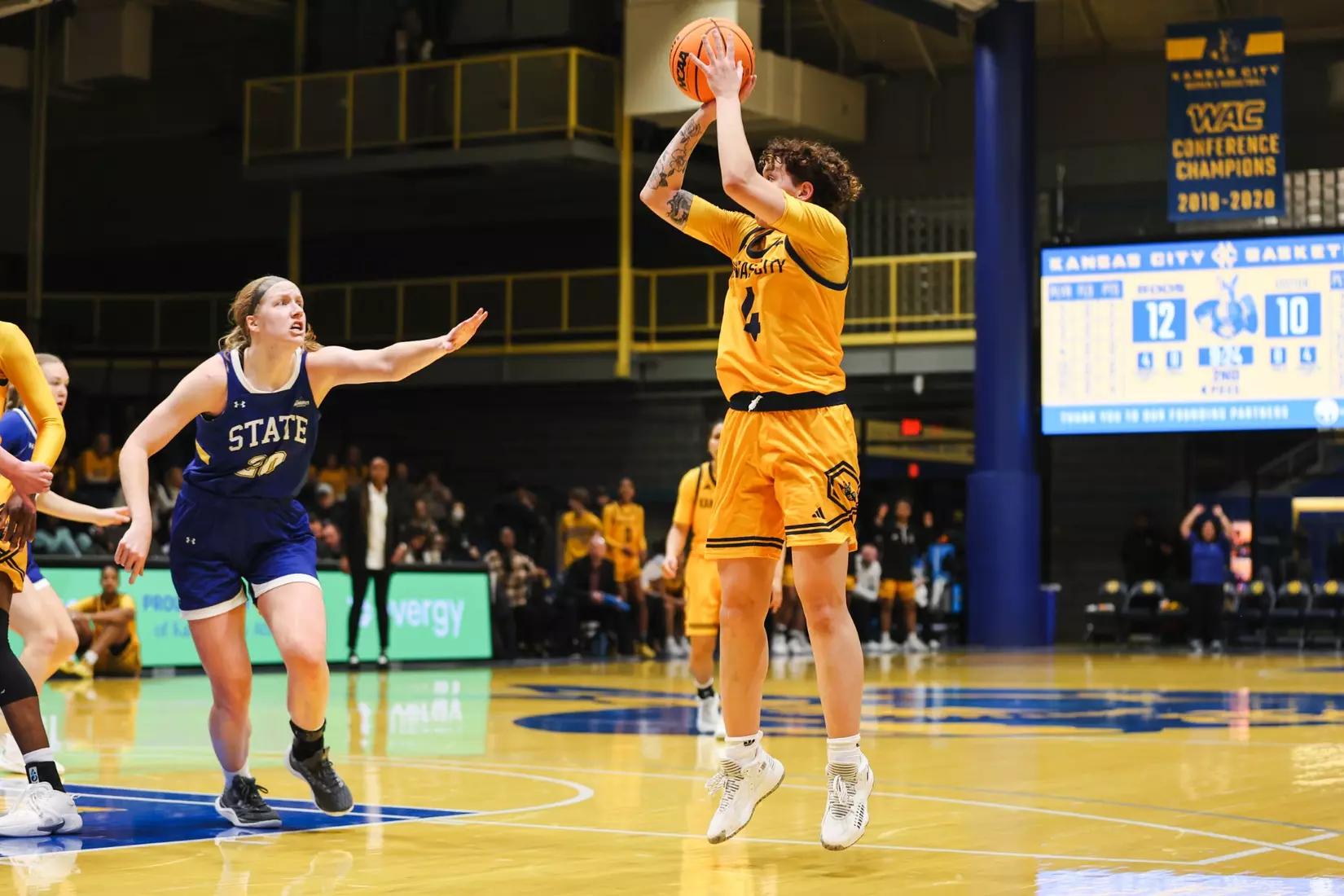 A strong start was not enough for Kansas City Women's Basketball against league-leading South Dakota State on Jan. 25, 2024.