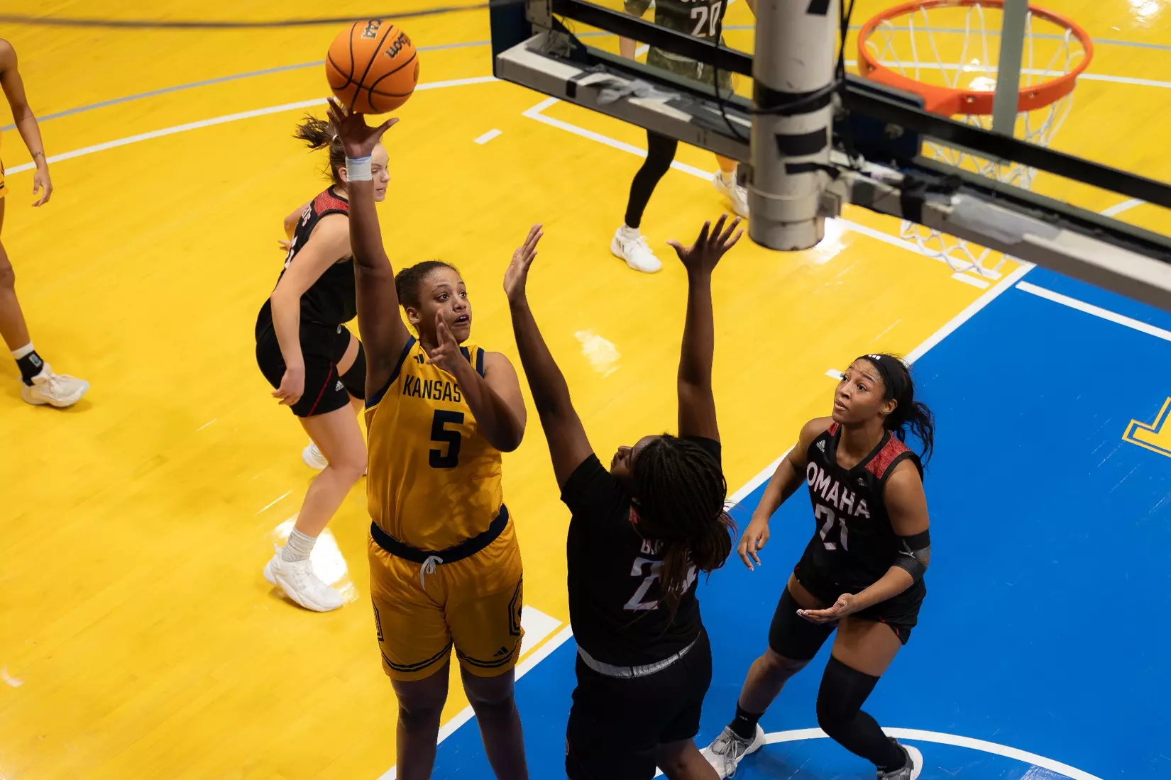 Kansas City Women's Basketball picked up its first Summit League win of the year in a rematch of the 2022 League Championship Semifinals, defeating Omaha on Jan. 20, 2024.