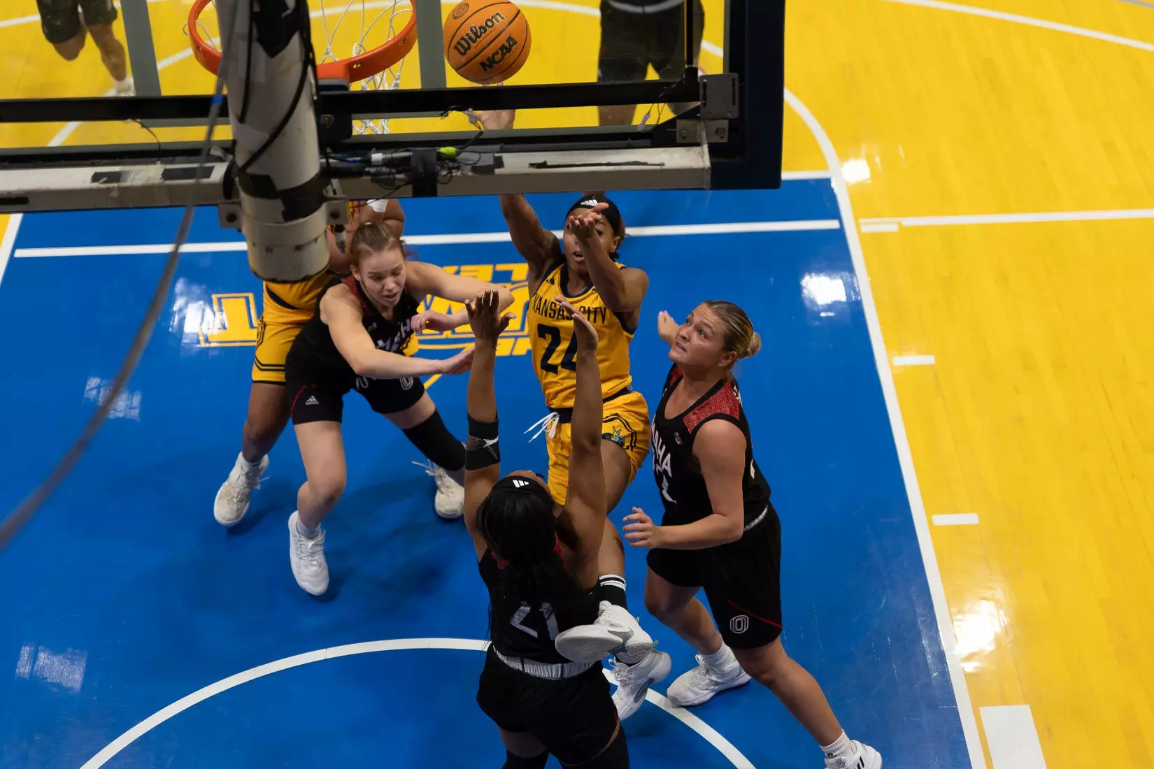 Kansas City Women's Basketball picked up its first Summit League win of the year in a rematch of the 2022 League Championship Semifinals, defeating Omaha on Jan. 20, 2024.