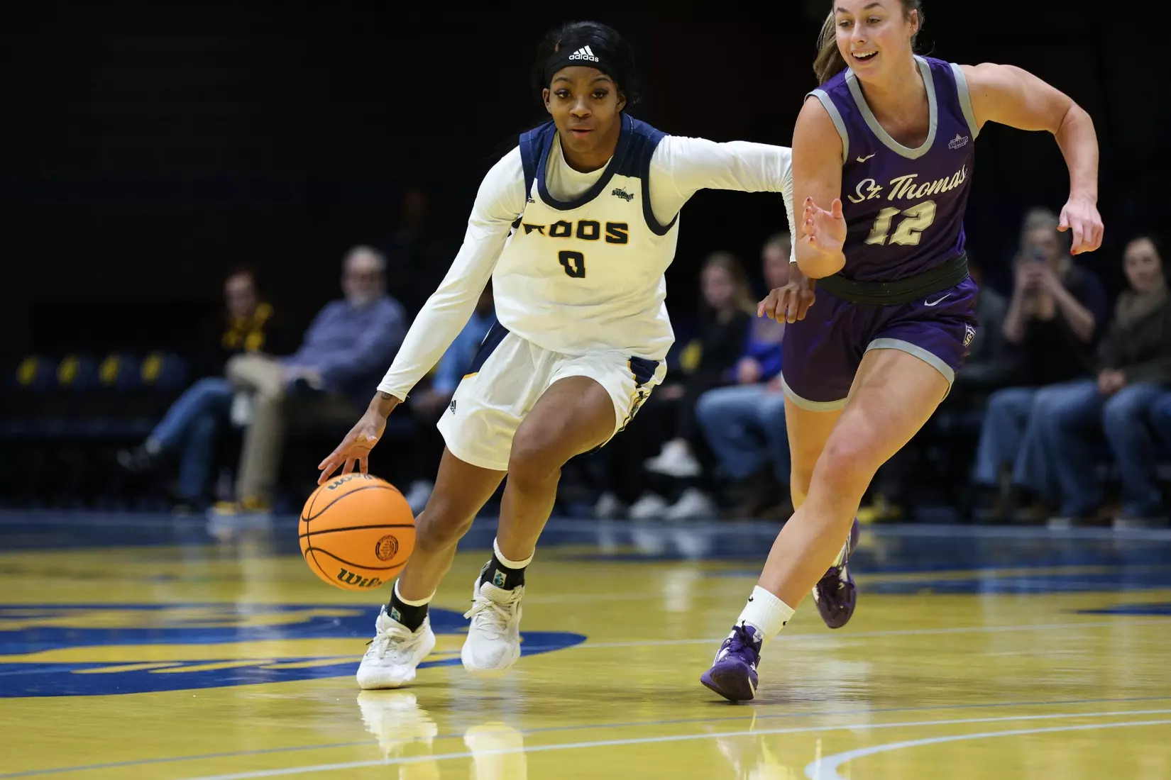 Kansas City Women's Basketball fell to St. Thomas in the last game of the 2023 calendar year on Dec. 31, 2023.