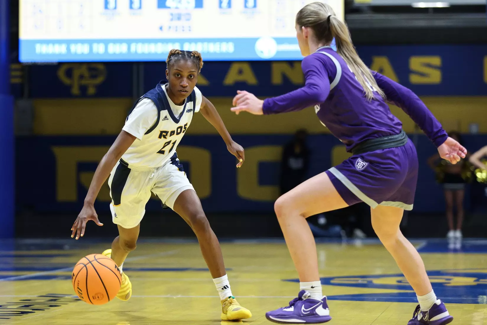 Kansas City Women's Basketball fell to St. Thomas in the last game of the 2023 calendar year on Dec. 31, 2023.