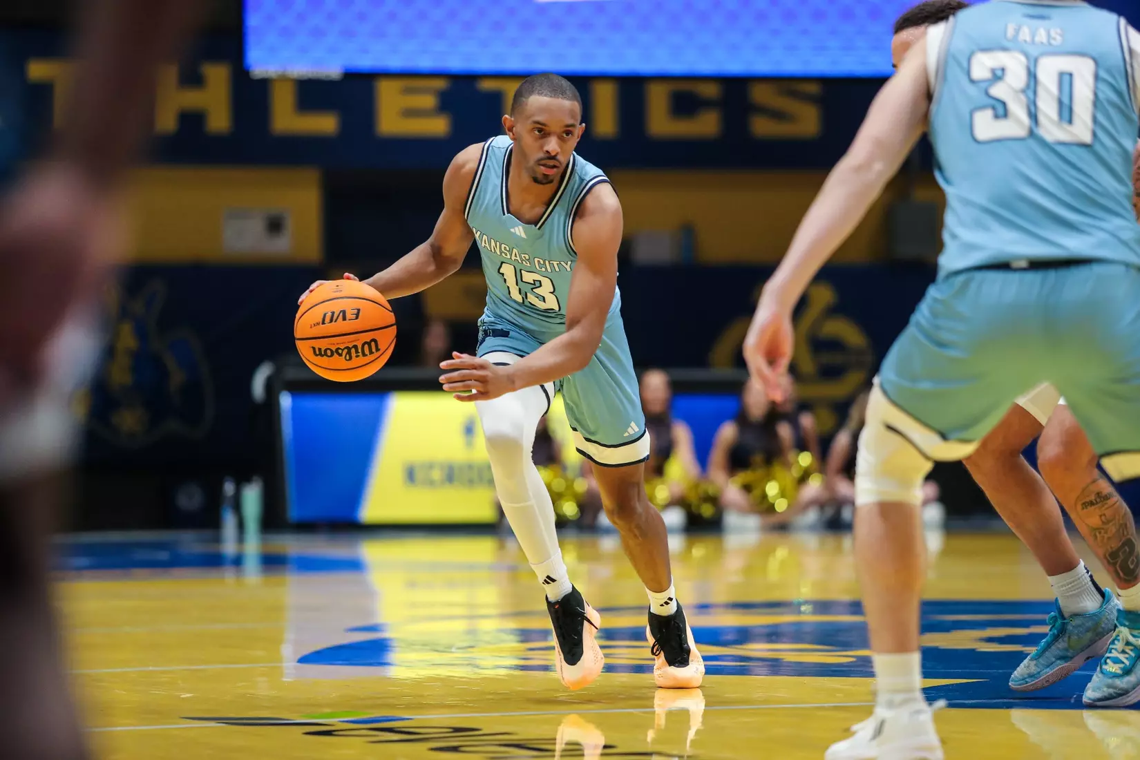Kansas City Men's Basketball ran past Oral Roberts to pick up its first home win over the Golden Eagles since 2005 on Dec. 29, 2023.