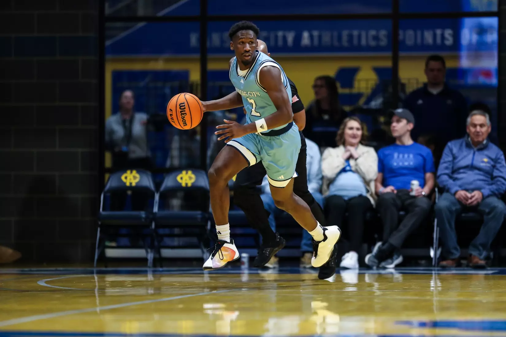 Kansas City Men's Basketball ran past Oral Roberts to pick up its first home win over the Golden Eagles since 2005 on Dec. 29, 2023.