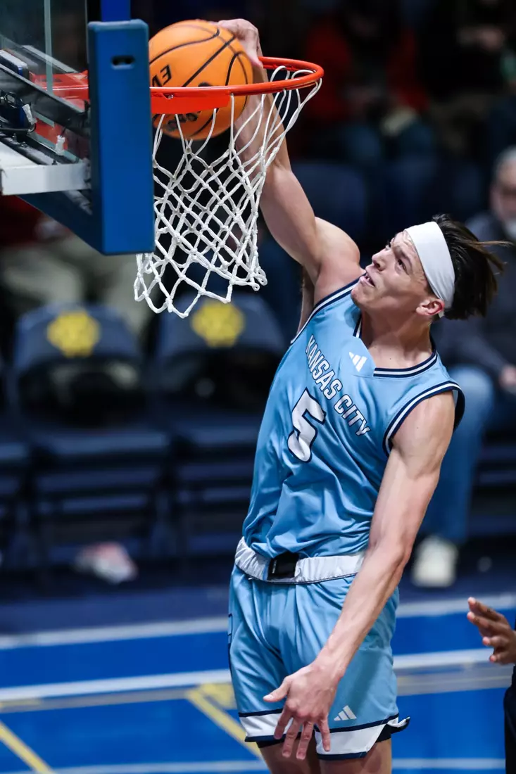 Kansas City Men's Basketball ran past Oral Roberts to pick up its first home win over the Golden Eagles since 2005 on Dec. 29, 2023.