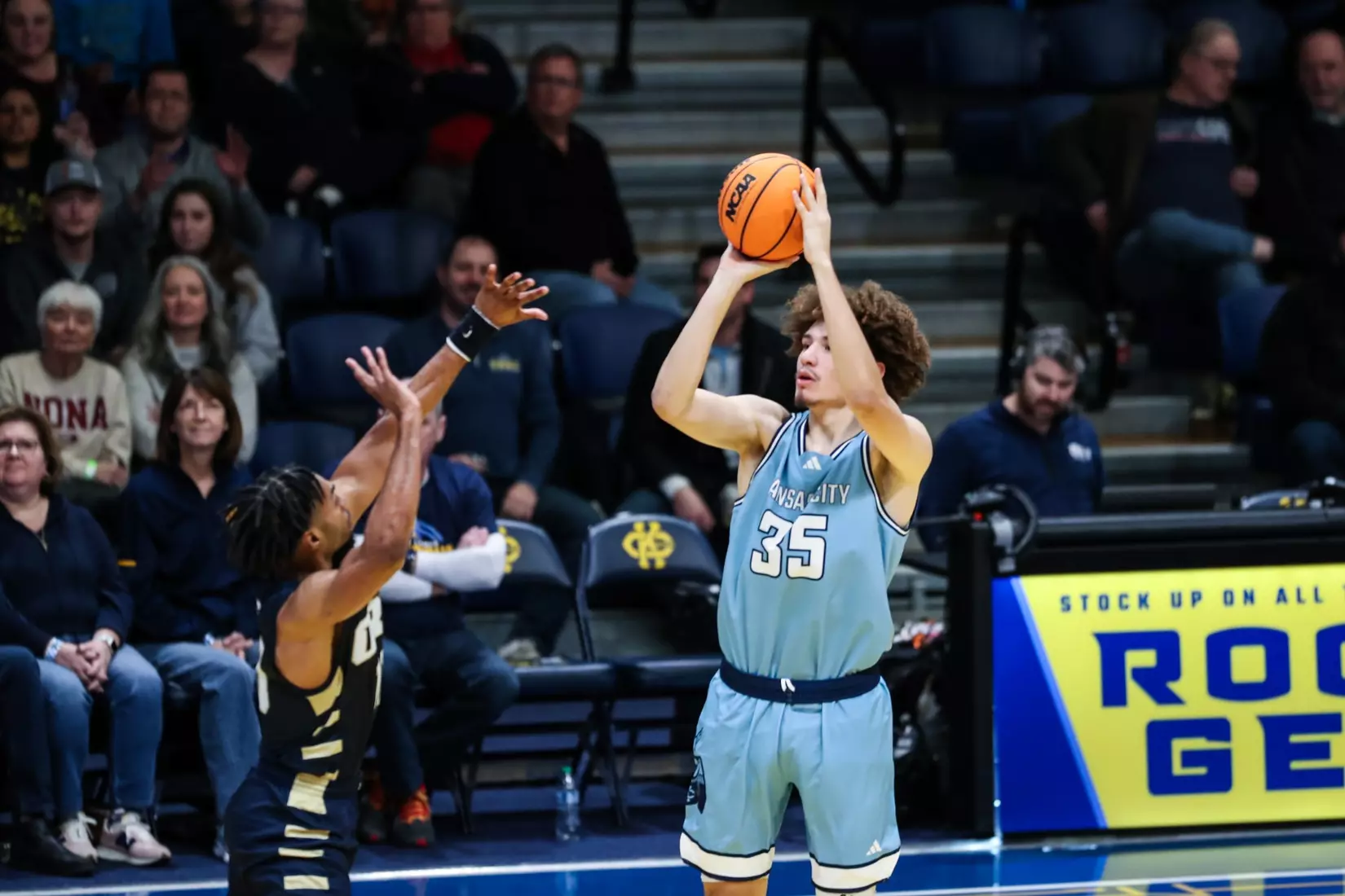 Kansas City Men's Basketball ran past Oral Roberts to pick up its first home win over the Golden Eagles since 2005 on Dec. 29, 2023.