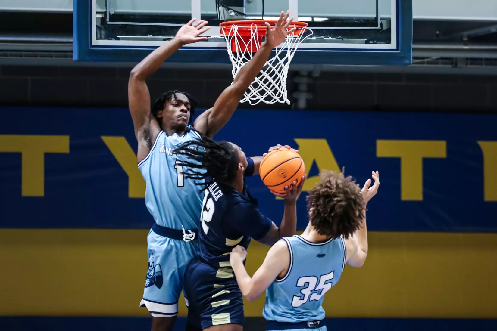 Kansas City Men's Basketball ran past Oral Roberts to pick up its first home win over the Golden Eagles since 2005 on Dec. 29, 2023.