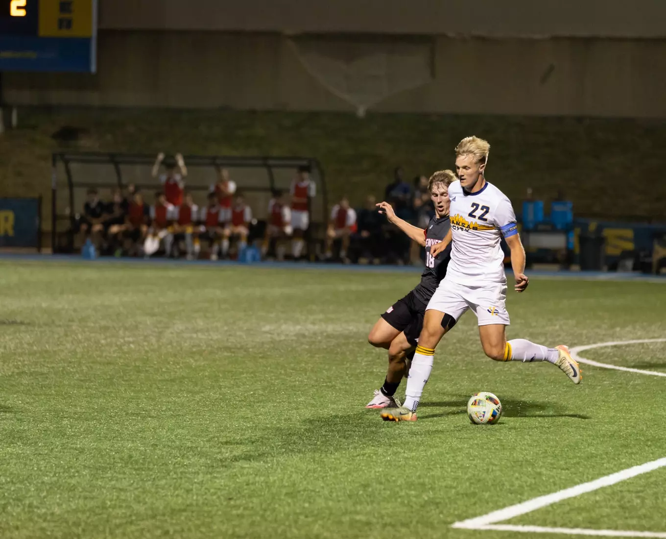 Kansas City Men's Soccer took down the No. 3 ranked Denver Pioneers, 1-0, on Oct. 12, 2024. It was the Roos' first win over a top-25 team since 2008.