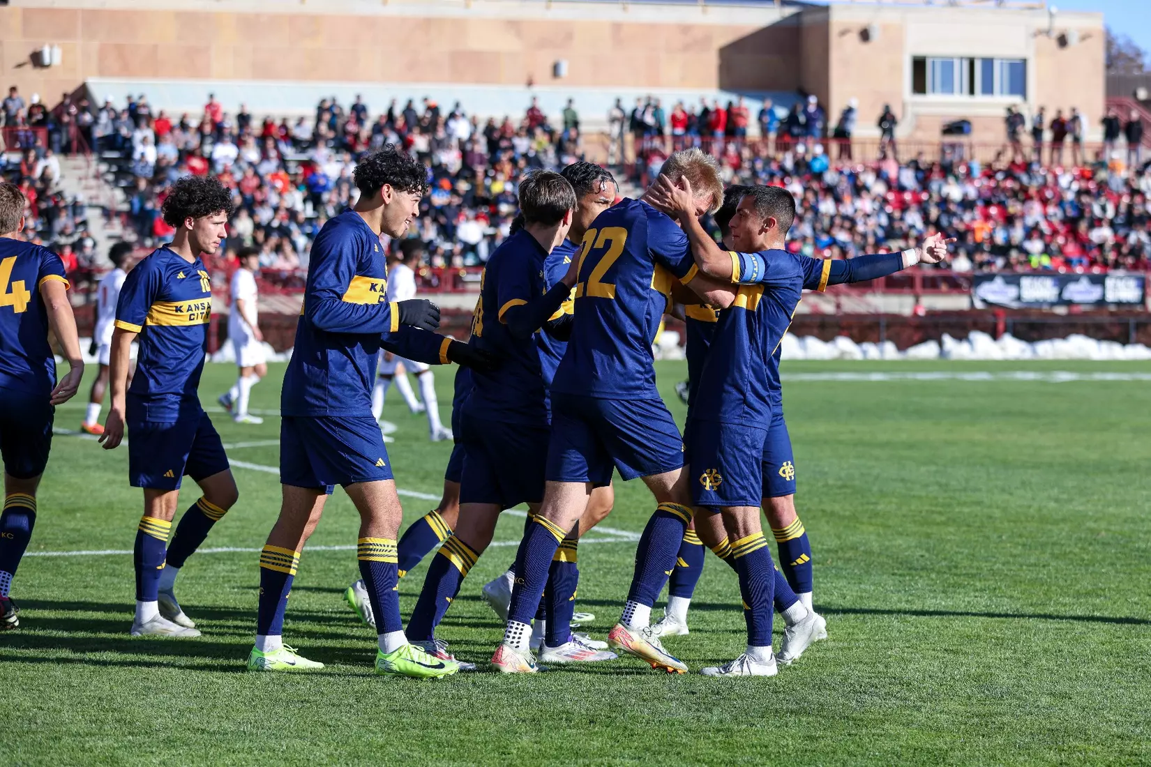 Kansas City Men's Soccer used a 90th minute goal from Elie Kisoka to win the Summit League Championship over top-seeded Denver on Nov. 16, 2024.