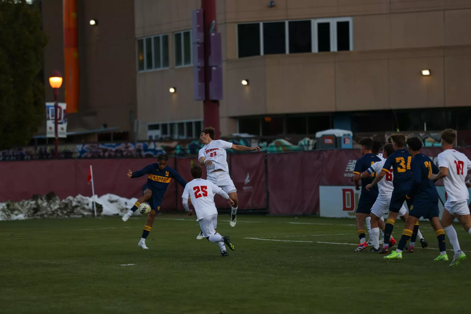 Kansas City Men's Soccer used a 90th minute goal from Elie Kisoka to win the Summit League Championship over top-seeded Denver on Nov. 16, 2024.