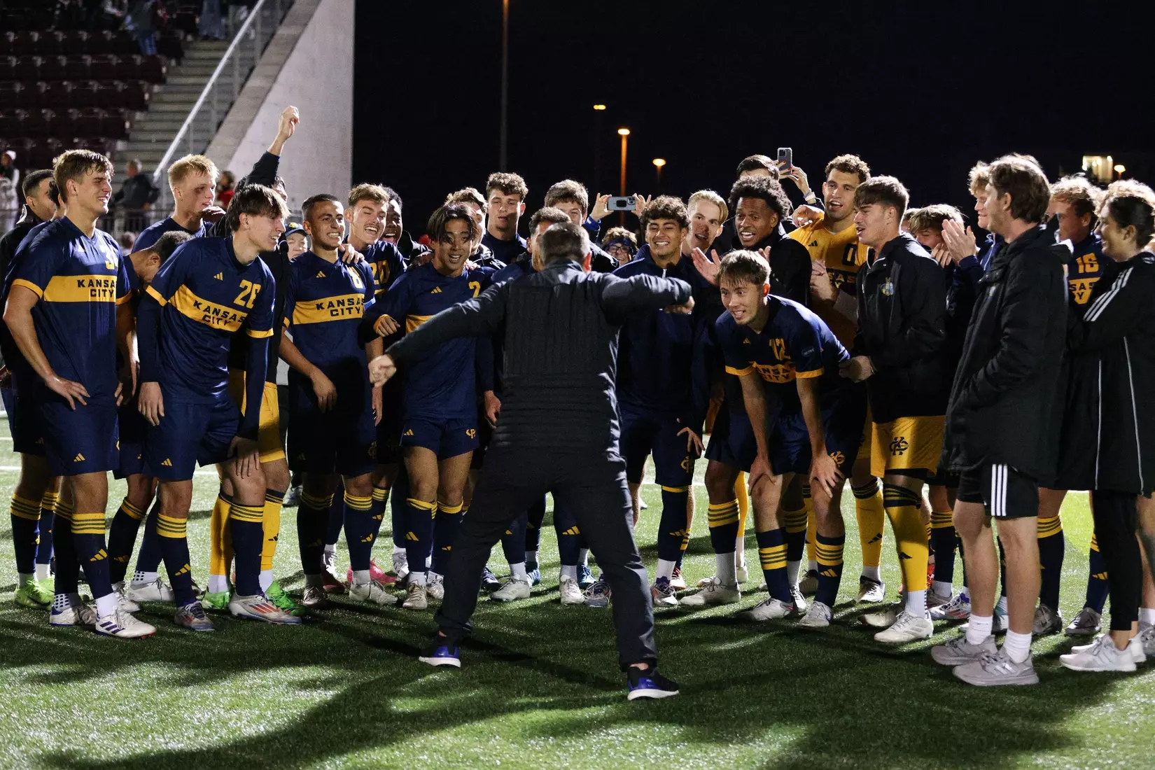 Kansas City Men's Soccer defeated No. 11 Missouri State in comeback fashion for its ninth road win of the season. Sora Shibata scored the equalizer in the 51st minute and Ales Kohoutek notched the game-winner off a corner kick from Julien Le Bourdoulous.