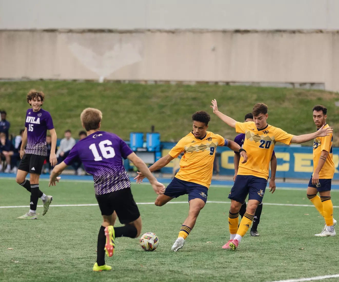 Men's soccer poured in 12 goals in a win over Avila on November 3, 2024.