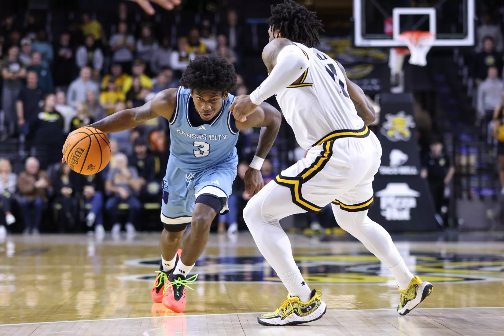 Kansas City Men's Basketball defeated Wichita State 74-64 in Wichita. The Roos were led by Babacar Diallo and Jamar Brown who combined for 35 points and scored 18 and 17 respectively.