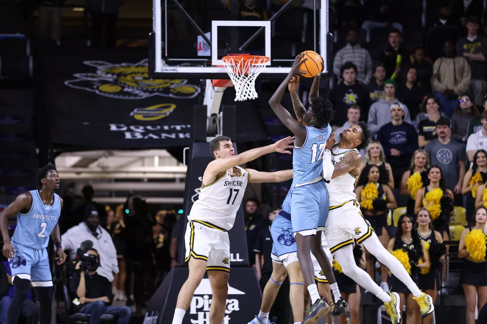 Kansas City Men's Basketball defeated Wichita State 74-64 in Wichita. The Roos were led by Babacar Diallo and Jamar Brown who combined for 35 points and scored 18 and 17 respectively.