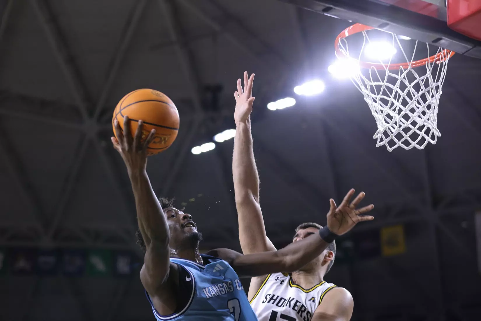Kansas City Men's Basketball defeated Wichita State 74-64 in Wichita. The Roos were led by Babacar Diallo and Jamar Brown who combined for 35 points and scored 18 and 17 respectively.